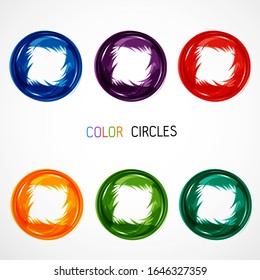Color circles set. Vector illustration
