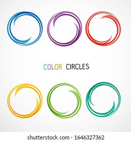 Color circles set. Vector illustration