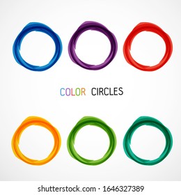 Color circles set. Vector illustration