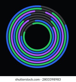 Color Circles vector background with clean editable vector shapes for microstock and commercial design projects.