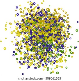 color circles of white background