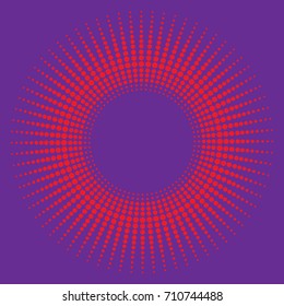 color circular dots halftone vector illustration