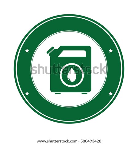 color circular emblem with bio fuel container