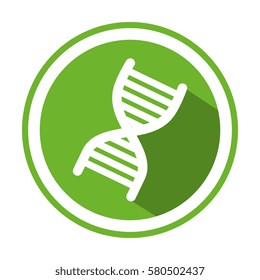 color circular emblem with DNA code genetical