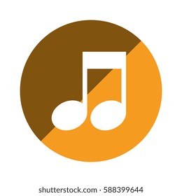 color circular emblem with musical note