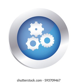 color circular emblem with pinions set icon vector illustration