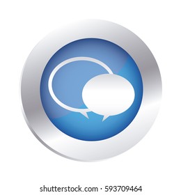color circular emblem with speech bubbles vector illustration