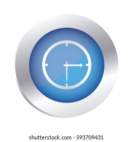 color circular emblem with wall clock icon vector illustration