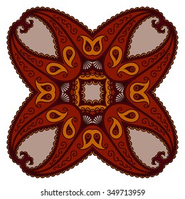 Color Circular pattern in form of mandala. Decorative ornament in ethnic oriental style.