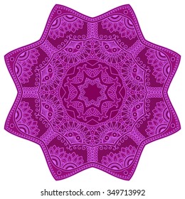 Color Circular pattern in form of mandala. Decorative ornament in ethnic oriental style.