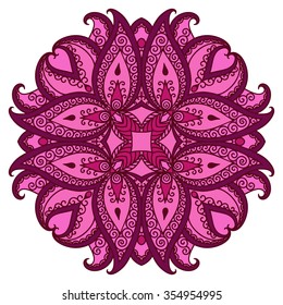 Color Circular pattern in form of mandala. Decorative ornament in ethnic oriental style.