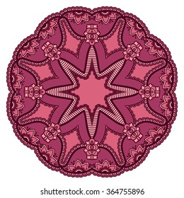 Color Circular pattern in form of mandala. Decorative ornament in ethnic oriental style.