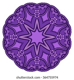 Color Circular pattern in form of mandala. Decorative ornament in ethnic oriental style.