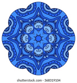 Color Circular pattern in form of mandala. Decorative ornament in ethnic oriental style.