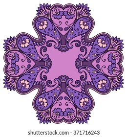 Color Circular pattern in form of mandala. Decorative ornament in ethnic oriental style.
