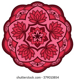 Color Circular pattern in form of mandala. Decorative ornament in ethnic oriental style.
