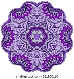 Color Circular pattern in form of mandala. Decorative ornament in ethnic oriental style.