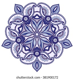 Color Circular pattern in form of mandala. Decorative ornament in ethnic oriental style.