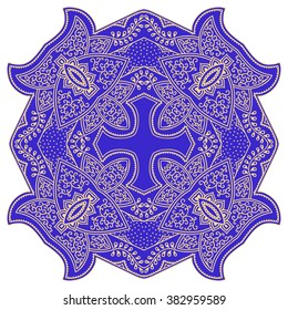 Color Circular pattern in form of mandala. Decorative ornament in ethnic oriental style.