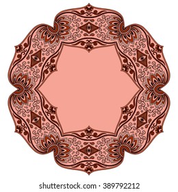 Color Circular pattern in form of mandala. Decorative ornament in ethnic oriental style.
