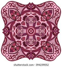 Color Circular pattern in form of mandala. Decorative ornament in ethnic oriental style.