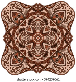 Color Circular pattern in form of mandala. Decorative ornament in ethnic oriental style.