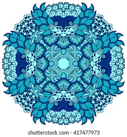 Color Circular pattern in form of mandala. Decorative ornament in ethnic oriental style.