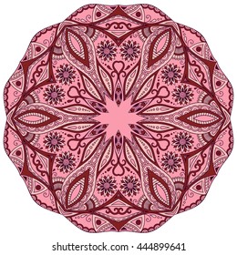 Color Circular pattern in form of mandala. Decorative ornament in ethnic oriental style.