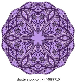 Color Circular pattern in form of mandala. Decorative ornament in ethnic oriental style.