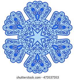 Color Circular pattern in form of mandala. Decorative ornament in ethnic oriental style.