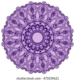 Color Circular pattern in form of mandala. Decorative ornament in ethnic oriental style.