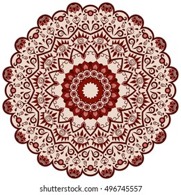 Color Circular pattern in form of mandala. Decorative ornament in ethnic oriental style.