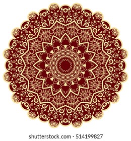 Color Circular pattern in form of mandala. Decorative ornament in ethnic oriental style.