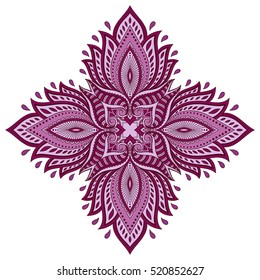Color Circular pattern in form of mandala. Decorative ornament in ethnic oriental style.