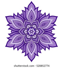Color Circular pattern in form of mandala. Decorative ornament in ethnic oriental style.