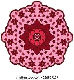Color Circular pattern in form of mandala. Decorative ornament in ethnic oriental style.