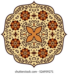 Color Circular pattern in form of mandala. Decorative ornament in ethnic oriental style.
