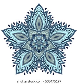 Color Circular pattern in form of mandala. Decorative ornament in ethnic oriental style.