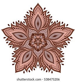 Color Circular pattern in form of mandala. Decorative ornament in ethnic oriental style.
