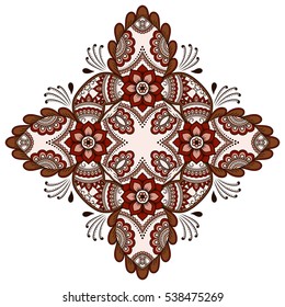 Color Circular pattern in form of mandala. Decorative ornament in ethnic oriental style.