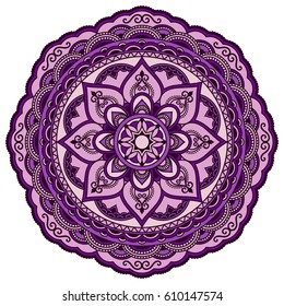 Color Circular pattern in form of mandala. Decorative ornament in ethnic oriental style.