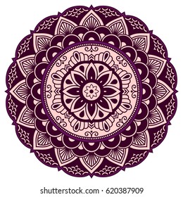 Color Circular pattern in form of mandala. Decorative ornament in ethnic oriental style.