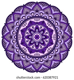 Color Circular pattern in form of mandala. Decorative ornament in ethnic oriental style.