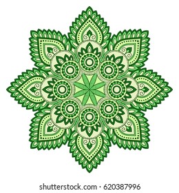 Color Circular pattern in form of mandala. Decorative ornament in ethnic oriental style.