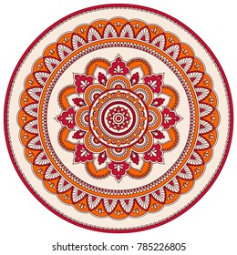 Color Circular pattern in form of mandala. Decorative ornament in ethnic oriental style.