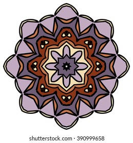 color circular pattern on a white background