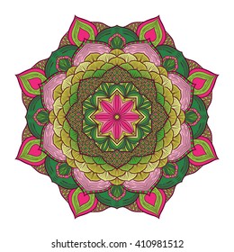 Color circular pattern. Round kaleidoscope 