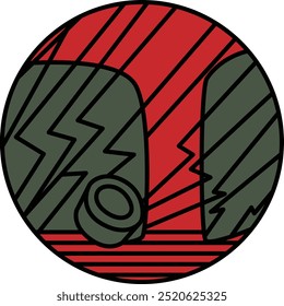 Color circular simple hanafuda Shimotsuki Tochi November Tochi scum