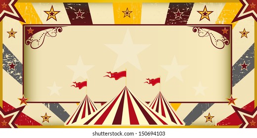 Color circus invitation. An invitation card for your circus company.