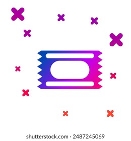 Color Circus ticket icon isolated on white background. Amusement park. Gradient random dynamic shapes. Vector